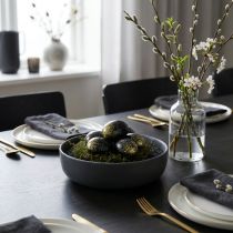 gjenstander Dekorative påskeegg ekte kyllingegg svart med gullglitter H5,5–6cm 10 stk.