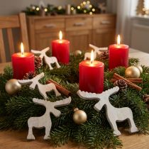gjenstander Strødekor treelg, bordpynt, adventshvitkalket 30 stk