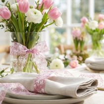 gjenstander Organza bånd sommerfugl gavebånd rosa 25mm 20m