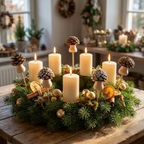 gjenstander Blomsterpluggkongle sopp pynteplugg Advent 4,5cm 12 stk
