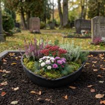 gjenstander Oasis svart Biolit blomsterpotte hjerte svart 34 cm