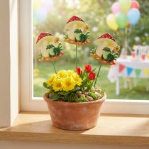gjenstander Dekorplugg treblomstplugg froskepynt 6,5cm 18 stk