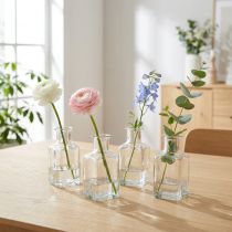 gjenstander Mini glassvasedekorasjon for minimalistisk interiør og moderne livsstil, 11 cm, 6 deler