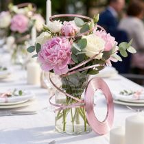 gjenstander Aluminiumstråd, rosa, 5 mm, 10 m, blomsterarrangementer, hobbytråd