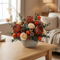 gjenstander Blomsterskum ball tørr plug-in compound grå Ø16cm 2 stk