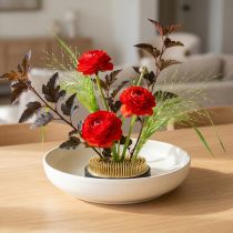 gjenstander Rund messingblomstpinnsvin til blomsteroppsatser og ikebana