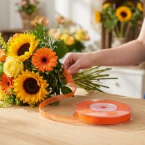 gjenstander Organza bånd gavebånd oransje bånd kant 6mm 50m