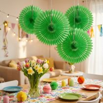gjenstander Honeycomb papir blomst grønn Ø40cm 4stk