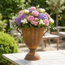 gjenstander Plantepotte rust look kopp vase metall Ø22,5cm H32,5cm