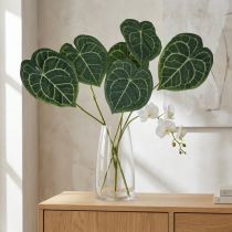 gjenstander Kunstig Anthurium Blader Fake Plant Grønn 96cm