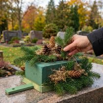 gjenstander Blomsterskum med bunngravdekor i tre maxi 4 stk