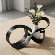 gjenstander Aluminium flattråd, svart, dekorativ hobbytråd, 5 mm x 10 m