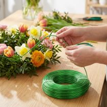 gjenstander Aluminiumstråd 2mm 60m eplegrønn blomsterdekorasjon til smykker