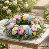 gjenstander Floral skumring grønn krans plug-in masse Ø42cm 2 stk