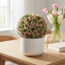 gjenstander Dekorkule rosa grønn kunstig blomsterkule Ø18cm 1 stk
