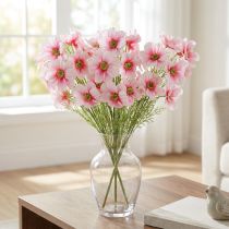 gjenstander Kunstige kosmosblomster rosa 77 cm dekorative blomster kunstige planter silkeblomster sett med 3