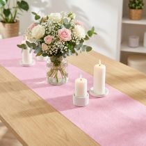 gjenstander Bordløper fleece rosa 23cm 25m