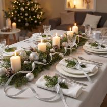 gjenstander Julebånd lurex sølv 10mm 50m