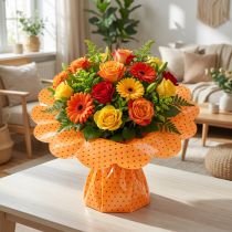 gjenstander Rondella Dots blomstermansjett med prikker Ø54cm 100 stk
