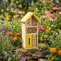 gjenstander Insekthotell gul tre insekt hus hage hekkekasse H26cm