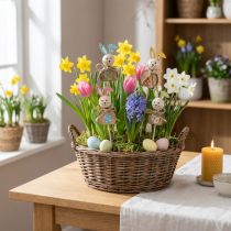 gjenstander Påskehare i tre, blomsterplugg, påske, kaninplugg 8 cm, 8 stk.