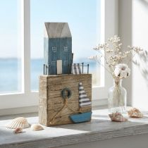gjenstander Maritim tredekor havnepromenade Shabby Chic H25,5cm
