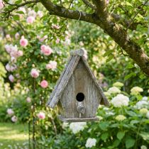 gjenstander Dekorativt fuglehus for oppheng av Birdhouse Deco Grey H22cm