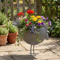 gjenstander Blomsterpotte kylling metall fugl sink metall dekorasjon 51×16×37cm