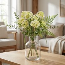 gjenstander Kunstige blomster hvit allium dekorasjon prydløk 34cm 3stk i haug