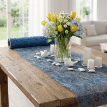 gjenstander Deco fleece Sizoweb bordløper blå 30cm 5m