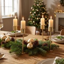 gjenstander Lysestake, lysestake adventskrans 26cm H14,5cm