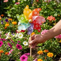 gjenstander Hage stake vindmølle pinwheel hage dekorasjon fargerik Ø31cm H75cm