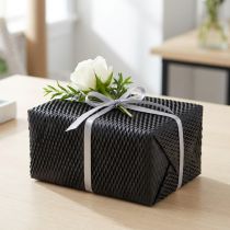 gjenstander Honeycomb papir svart innpakningspapir B50,5cm L2500cm