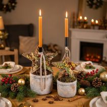 gjenstander Juletrepynt, adventsdekorasjon, stjerneanheng gyllent B15cm 8 stk