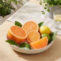 gjenstander Dekorative appelsiner, kunstige fruktbiter 5-7 cm, ekte sommerdekorasjon