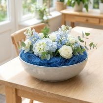 gjenstander Sisal bomull, blå, naturfibre, 300 g, gaveemballasje, polstring, dekorasjon