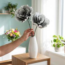 gjenstander Blomster Skum Store Kunstige Blomster Skum Grå 85cm 2stk