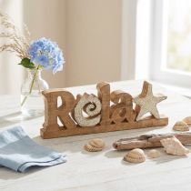 gjenstander Maritim borddekorasjon “Relax” stativ mangotre 28×10cm