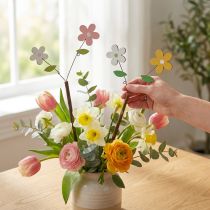gjenstander Dekorplugg treblomst H44cm 6 stk
