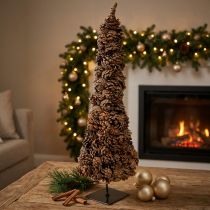 gjenstander Juletre med kjeglebord, kjegletre, naturlig, 16×60 cm