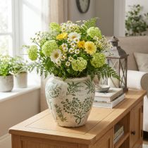 gjenstander Vase med delikat plantemønster til hjemmedekorasjon 19 cm