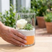 gjenstander Dekorsand oransje neonfarget sand 0,5 mm 1 kg