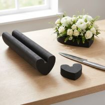 gjenstander Oasis Black Ideal Floral Foam Heart Black 12x55cm