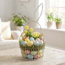 gjenstander Påskekurv trådkurv Påskehare Shabby Ø12cm H26,5cm