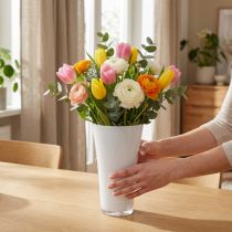 gjenstander Vase “Fizzy” Ø16cm H27cm hvit, 1 stk