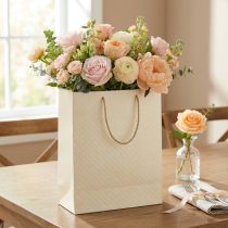 gjenstander Gavepose papir gavepose krem 26×12×32cm 1 stk