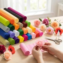 gjenstander Crepe papir blomsterhandler crepe 50x250cm