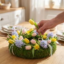 gjenstander Mosekrans som en allsidig base for kreative blomsterdekorasjoner og dekorasjonsideer, 20 cm, 4 stk.