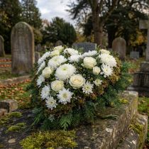gjenstander Blomstret skumhjerte med klikksystem plug-in materiale grønn 20cm 2 stk