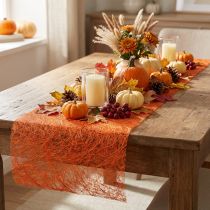 gjenstander Deco fleece Sizoweb bordløper oransje 30cm 5m